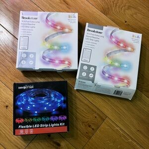 LED Strip Lights kit bundle sound activated sensitive rainbow